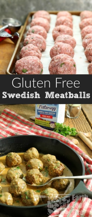 These freezer friendly gluten free Swedish meatballs made with @BurnbraeFarms Naturegg Simply Egg Whites. Stock your freezer with this healthy meal option ready in just 30 minutes! #SimpleResolutions #sponsored #swedishmeatballs #glutenfree