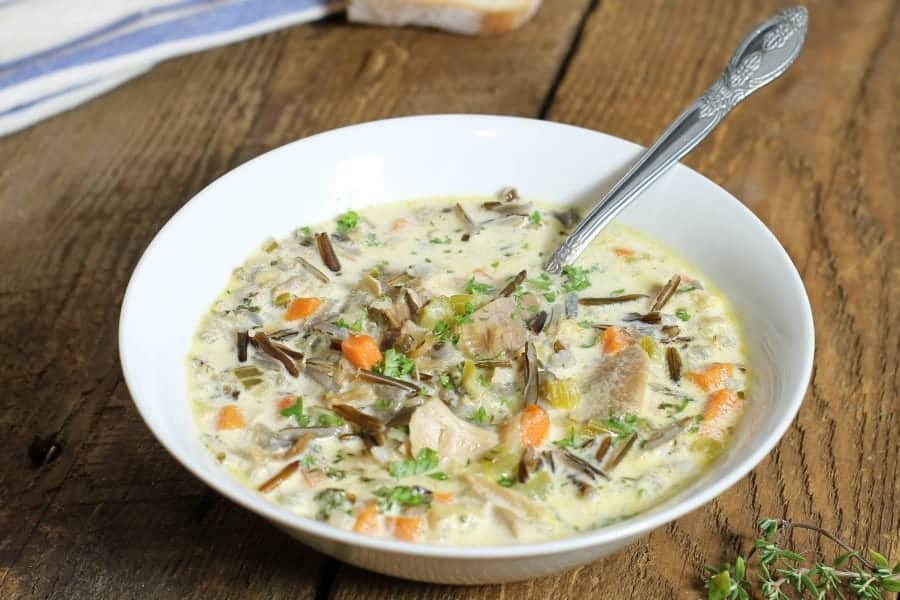 Leftover Turkey & Wild Rice Soup - Earth, Food, and Fire