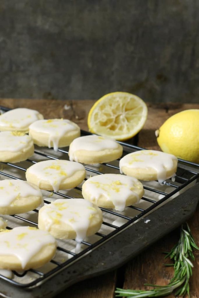 Glazed Lemon Shortbread Cookies - Earth, Food, and Fire