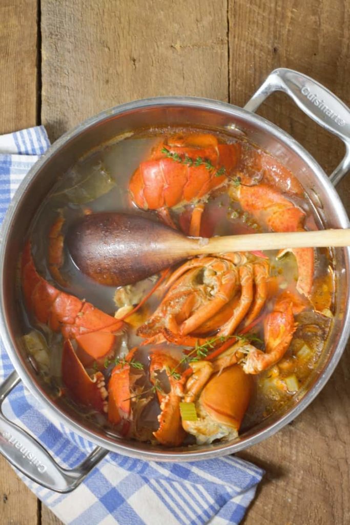 Homemade Lobster Stock - Earth, Food, and Fire