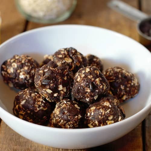 Dark Chocolate Date Balls - Earth, Food, and Fire