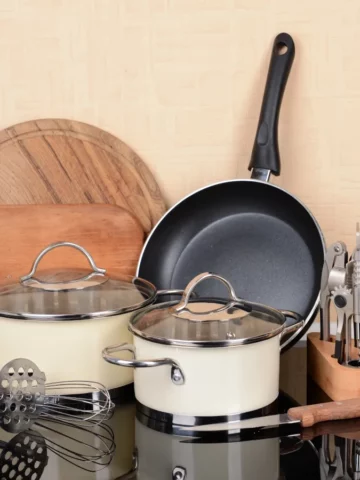 Kitchen and cooking utensils - pots and pans and more