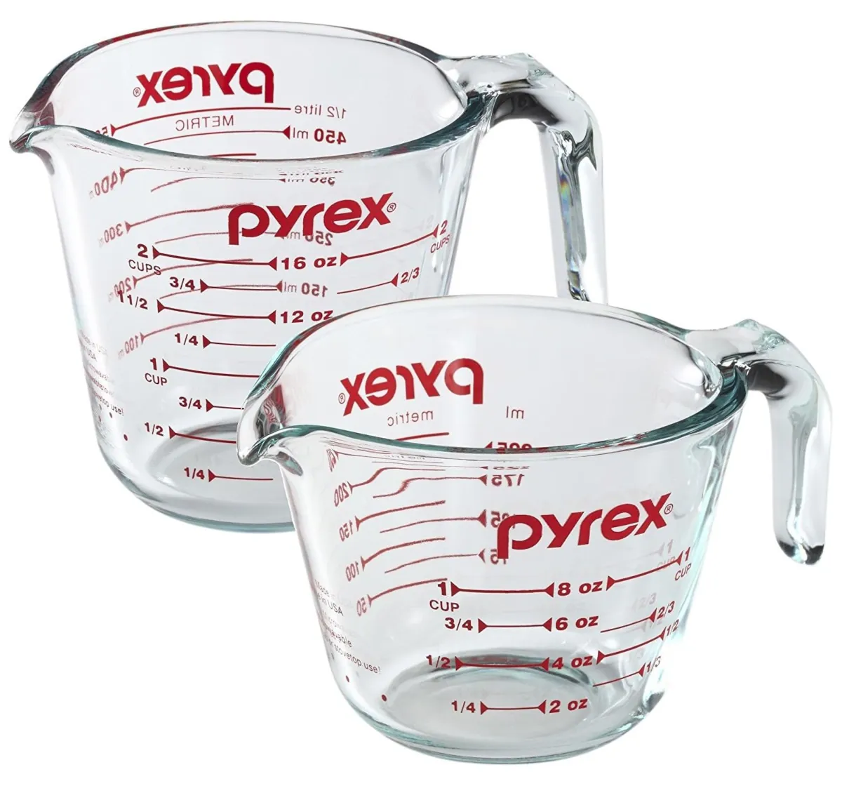 Pyrex 2-Piece Glass Measuring Set- kitchen and cooking utensils