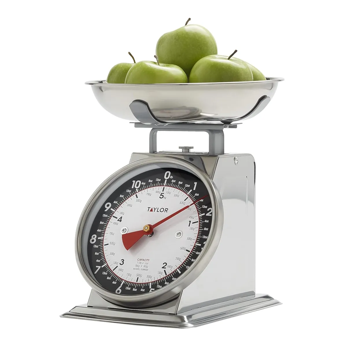 Mechanical Kitchen Scale with Bowl and apples