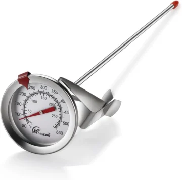 Deep Fry Dial Thermometer With Instant Read with 12" Stainless Steel Stem for Meat Cooking