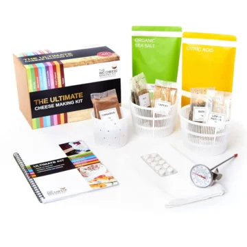 The Ultimate Cheese Making Kit - DIY Cheese Maker - 10 Different Cheese Mozzarella, Mascarpone, Feta, Ricotta Cheese - Cheese Making Supplies Include Rennet for Cheese Making & Booklet