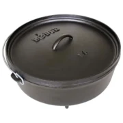 6 Quart Pre-Seasoned Cast Iron Camp Dutch Oven with Lid